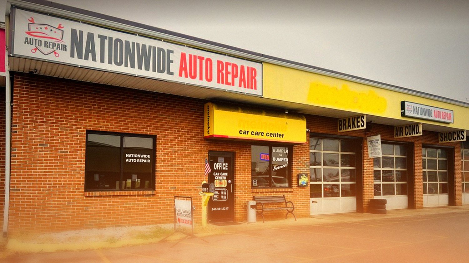 Nationwide Auto Repair storefront at Spotsylvania Towne Centre, Fredericksburg VA